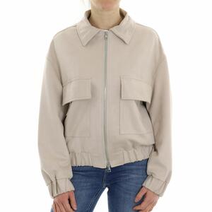 BOMBER ECOPELLE BEIGE